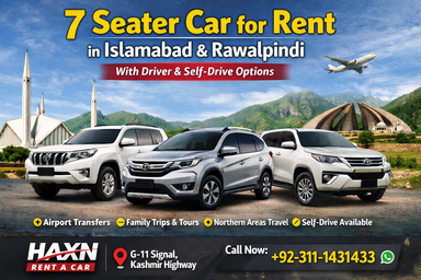 7 Seater Car for Rent in Islamabad & Rawalpindi – Affordable SUVs & MPVs | Haxn