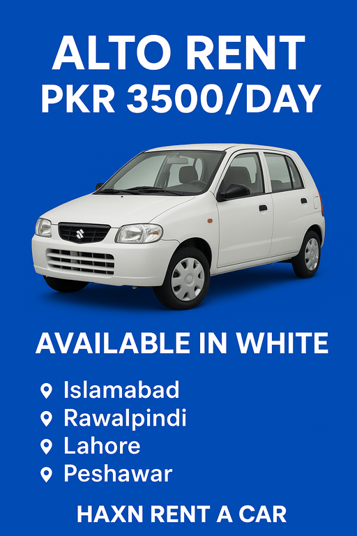 Alto Rent a Car Islamabad, Rawalpindi, Lahore, Peshawar – Haxn