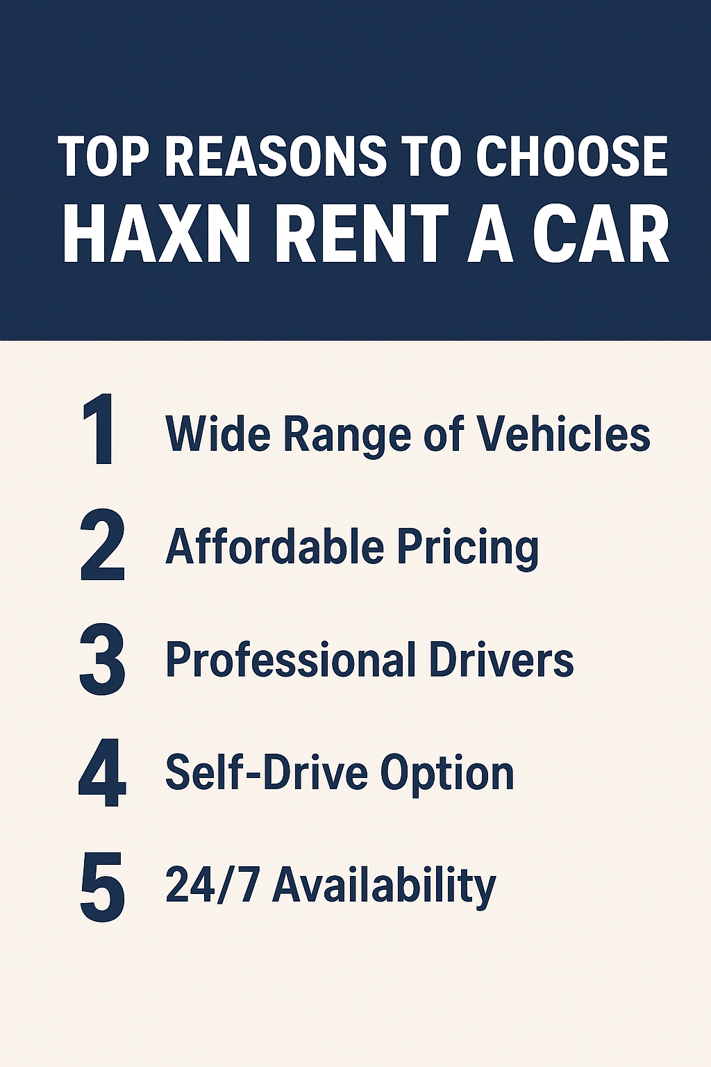 Top Reasons to Choose Haxn Rent A Car in Rawalpindi