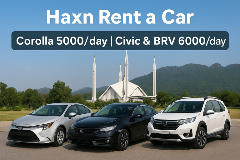 Corolla, Civic & BRV Rentals in Islamabad, Rawalpindi & Lahore