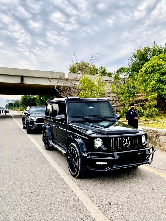 Black Mercedes G63 AMG G-Wagon for Rent in Islamabad & Rawalpindi