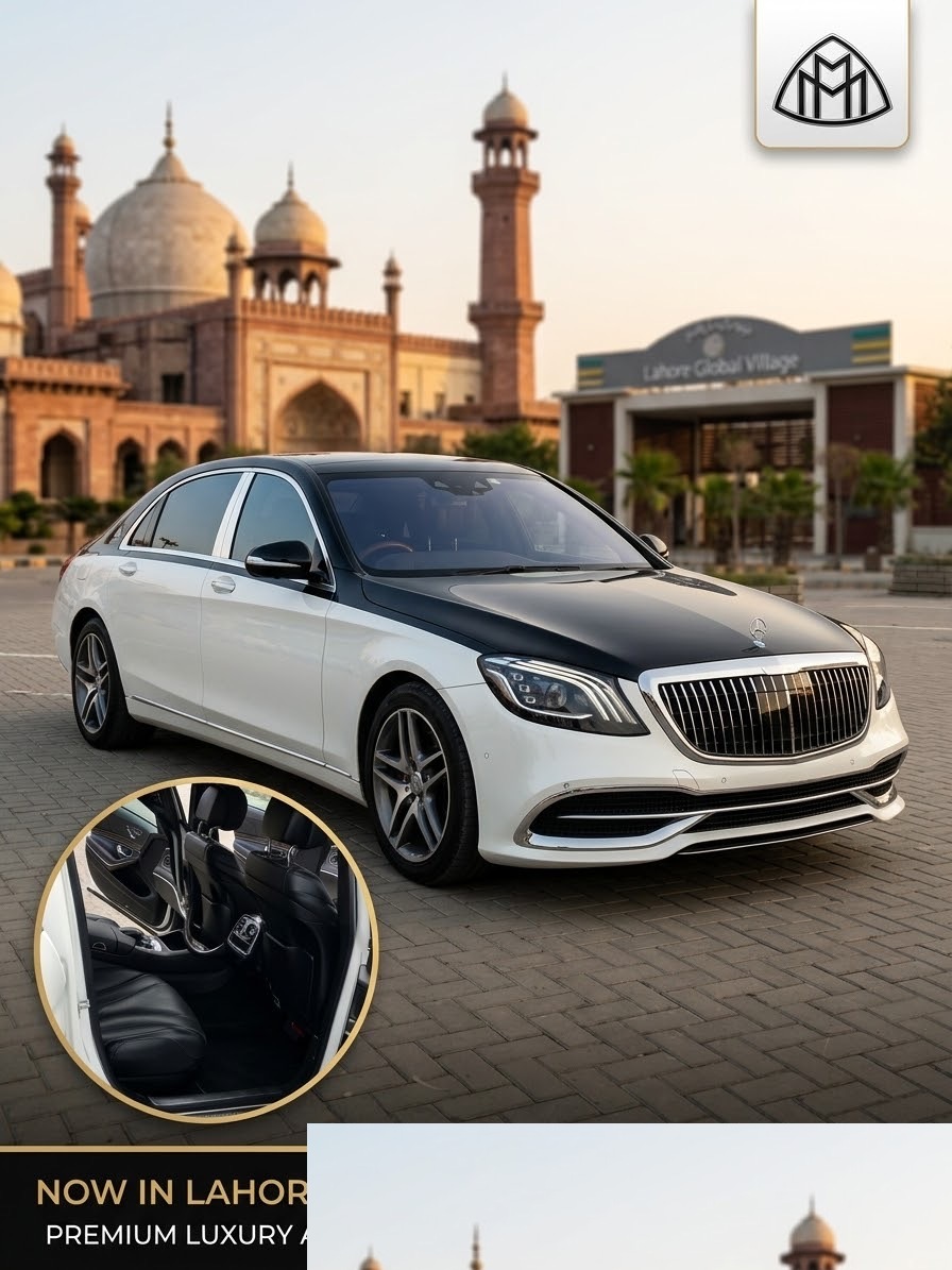 Mercedes-Maybach S680 White & Black for Rent in Lahore | Haxn